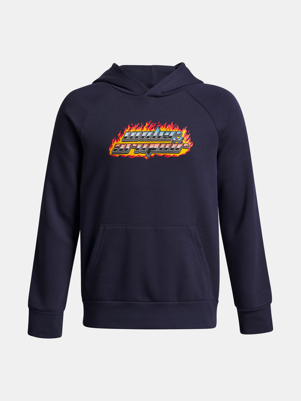 Under Armour Детски суитшърт Under Armour UA Rival Flc Flamin Wdmrk HD-BLU