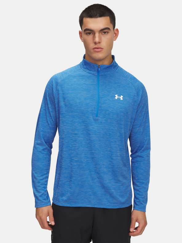 Under Armour Мъжка тениска Under Armour UA Tech Textured 1/2 Zip-BLU