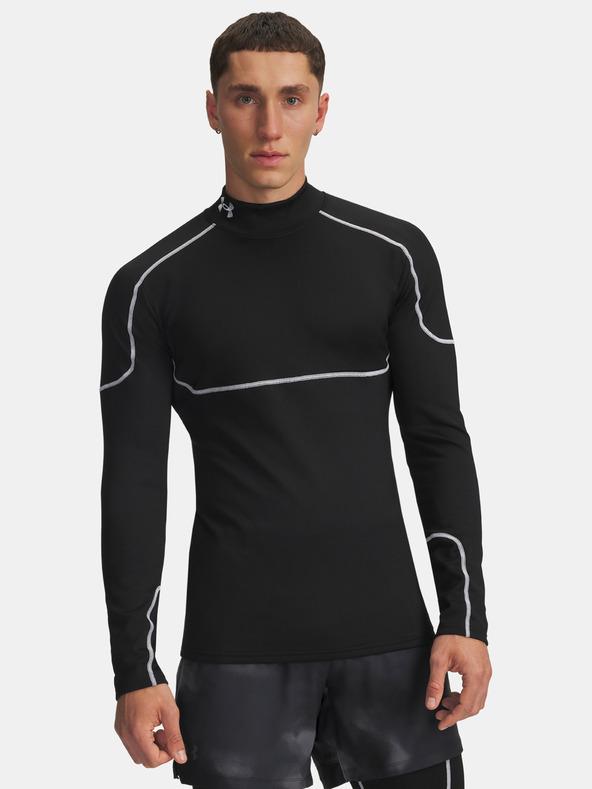 Under Armour Мъжка тениска Under Armour Cold Weather Grid LS Mock-BLK