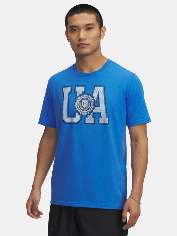 Under Armour Мъжка тениска Under Armour UA COLLEGE CREST LOGO SS-BLU