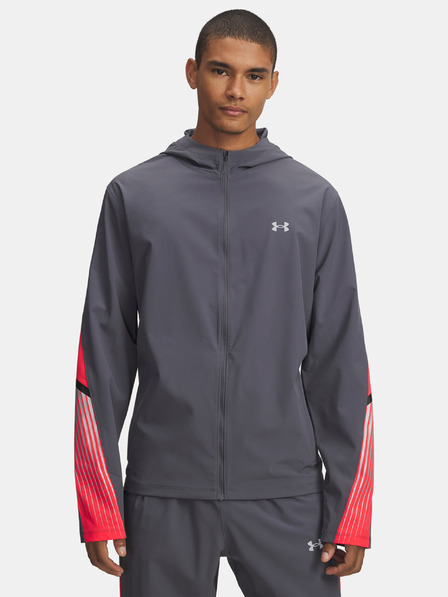 Under Armour Мъжко яке Under Armour UA Velociti Storm Hooded Jkt-GRY