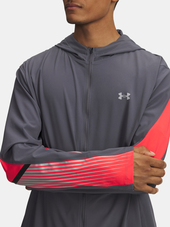 Under Armour Мъжко яке Under Armour UA Velociti Storm Hooded Jkt-GRY