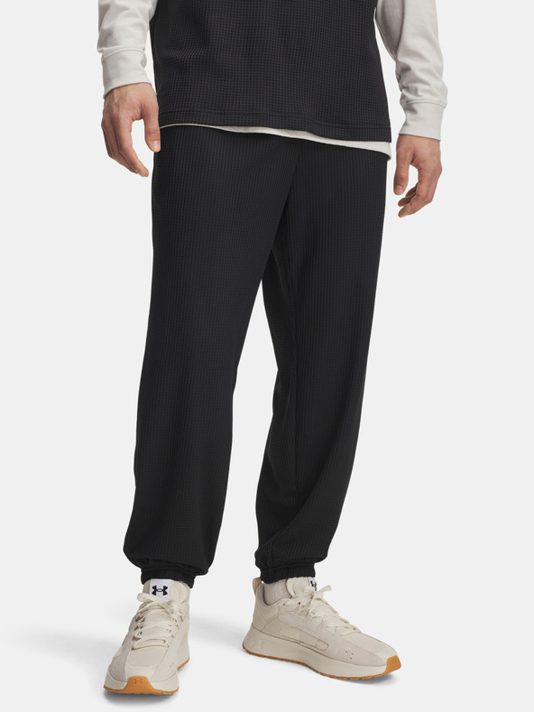 Under Armour Мъжки спортни долнища Under Armour UA Rival Waffle Jogger-BLK