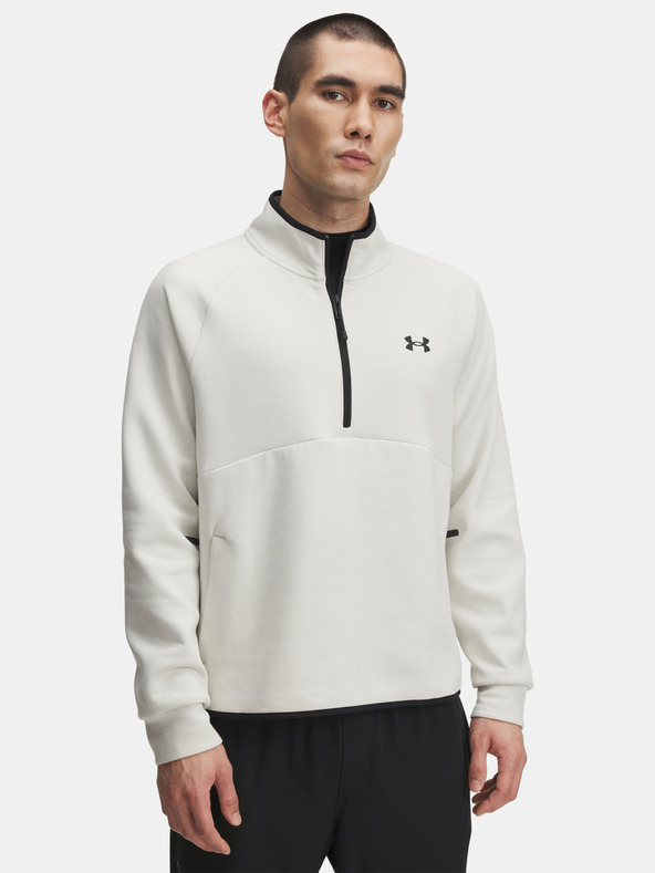 Under Armour Мъжки суитшърт Under Armour UA Unstoppable Flc Half Zip-WHT
