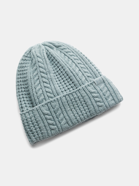 Under Armour Дамска шапка Under Armour W Halftime Cable Knit Beanie-GRN