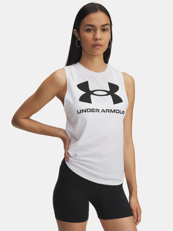 Under Armour Дамски потник Under Armour UA Logo Tank-WHT