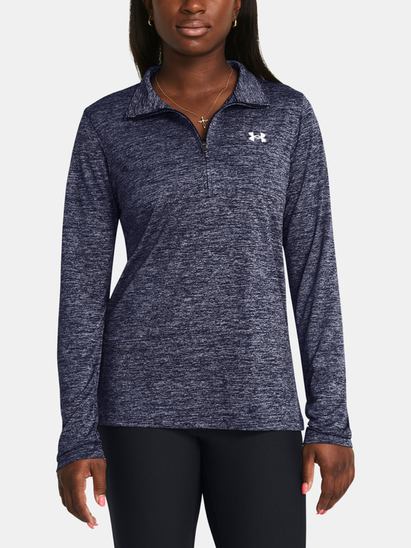 Under Armour Дамска тениска Under Armour Tech 1/2 Zip- Twist-BLU