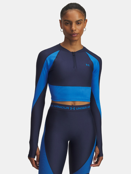 Under Armour Дамска тениска Under Armour UA HG Rib 1/4 Zip-BLU