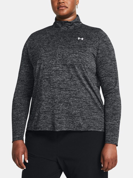 Under Armour Дамска тениска Under Armour Tech 1/2 Zip - Twist&-BLK