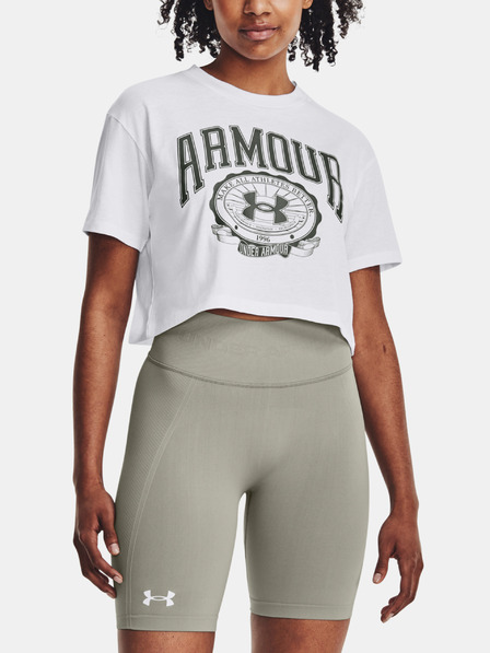 Under Armour Дамска тениска Under Armour UA COLLEGIATE CREST CROP SS