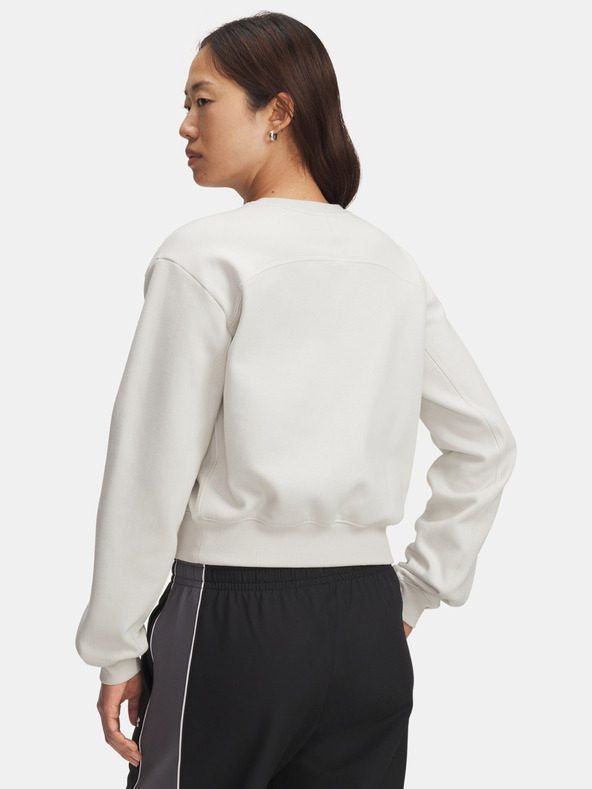 Under Armour Дамски суитшърт Under Armour UA Icon Vida Flc Crew-WHT