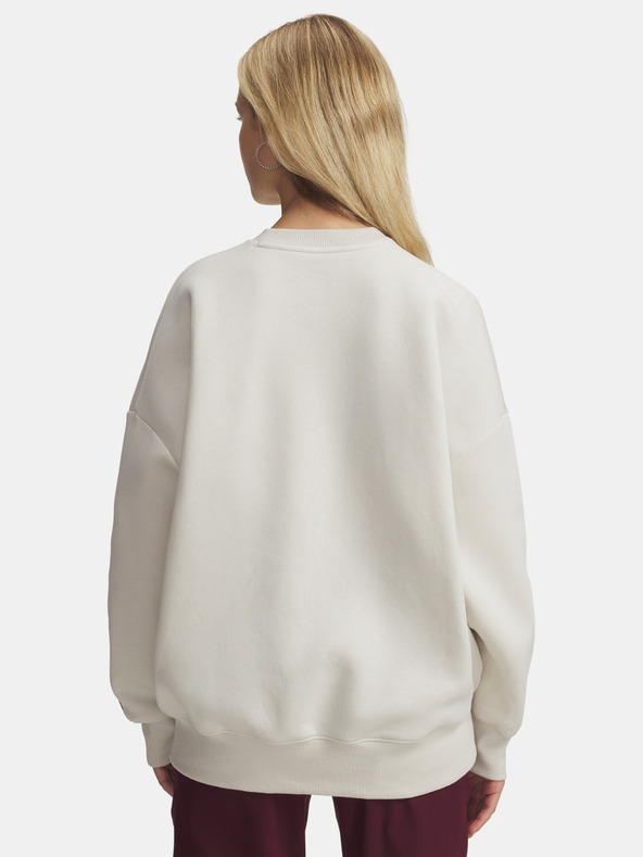 Under Armour Дамски суитшърт Under Armour Rival Flc OS Varsity Crew-WHT