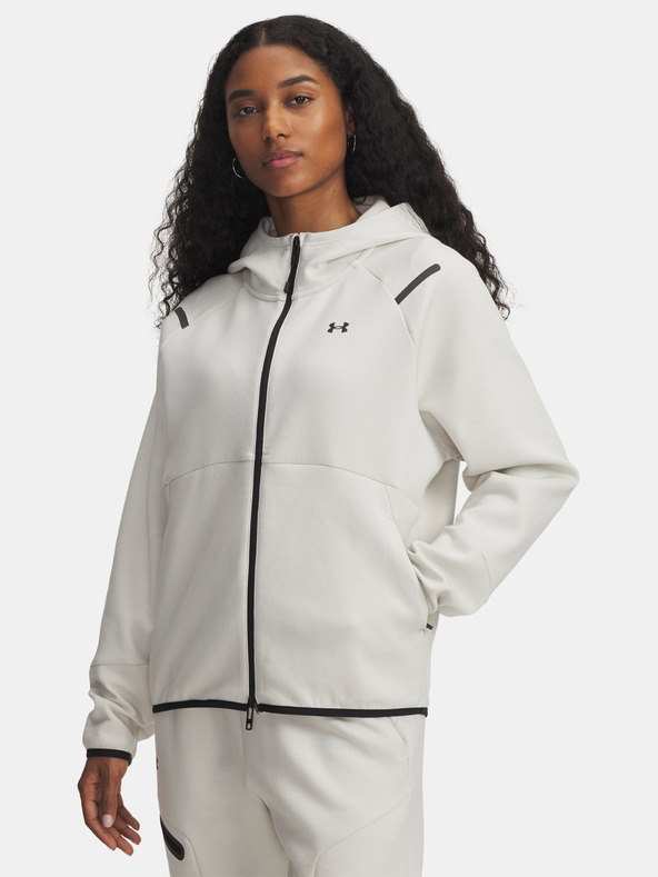 Under Armour Дамски суитшърт Under Armour Unstoppable Fleece FZ-WHT