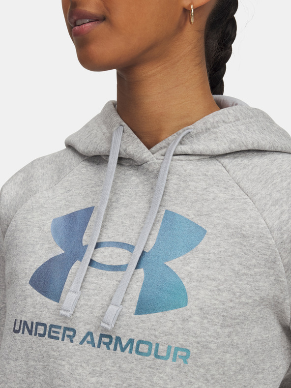 Under Armour Дамски суитшърт Under Armour UA Rival Flc Shimmer Hdy-GRY
