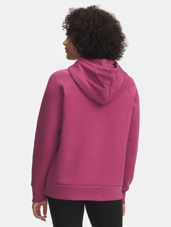 Under Armour Дамски суитшърт Under Armour UA Rival Flc Shimmer Hdy-RED