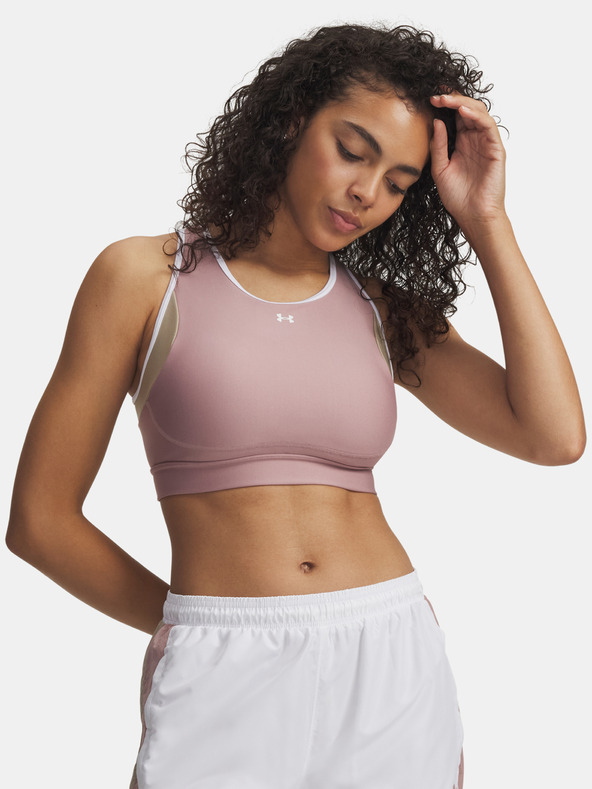 Under Armour Дамски сутиен Under Armour UA Crossback Mid Open Back-PNK