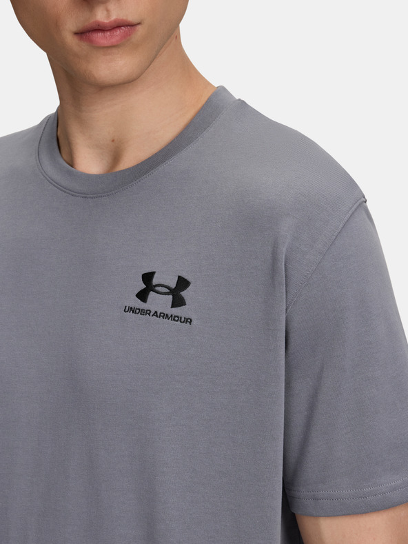 Under Armour Мъжка тениска Under Armour UA M LOGO EMB HEAVYWEIGHT SS-GRY
