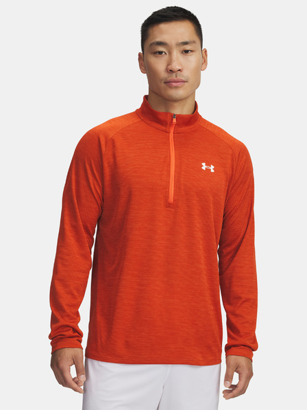 Under Armour Мъжка тениска Under Armour UA Tech Textured 1/2 Zip-ORG