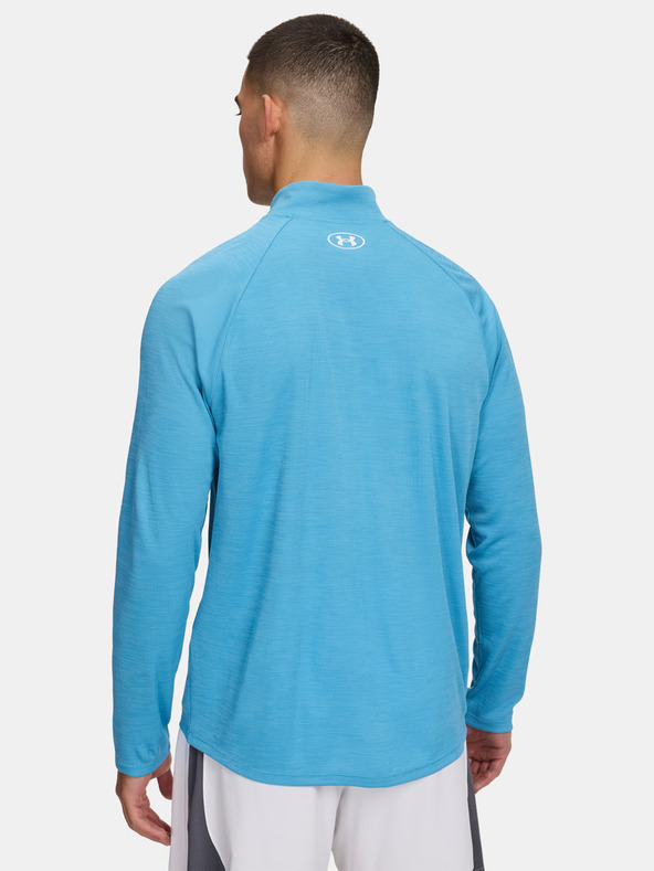Under Armour Мъжка тениска Under Armour UA Tech Textured 1/2 Zip-BLU