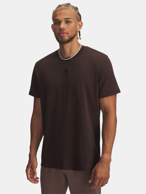 Under Armour Мъжка тениска Under Armour Curry Hvyweight Logo Tee-BRN
