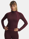 Under Armour Дамска тениска Under Armour UA ColdGear Textured 1/2 Zip-RED