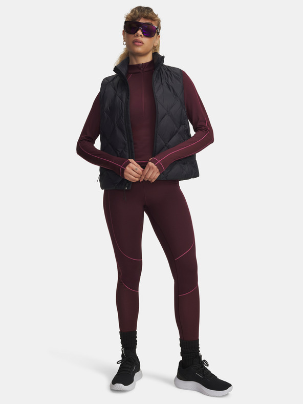 Under Armour Дамска тениска Under Armour UA ColdGear Textured 1/2 Zip-RED