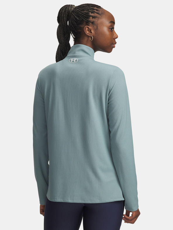 Under Armour Дамска тениска Under Armour Tech Rib 1/2 Zip-GRN