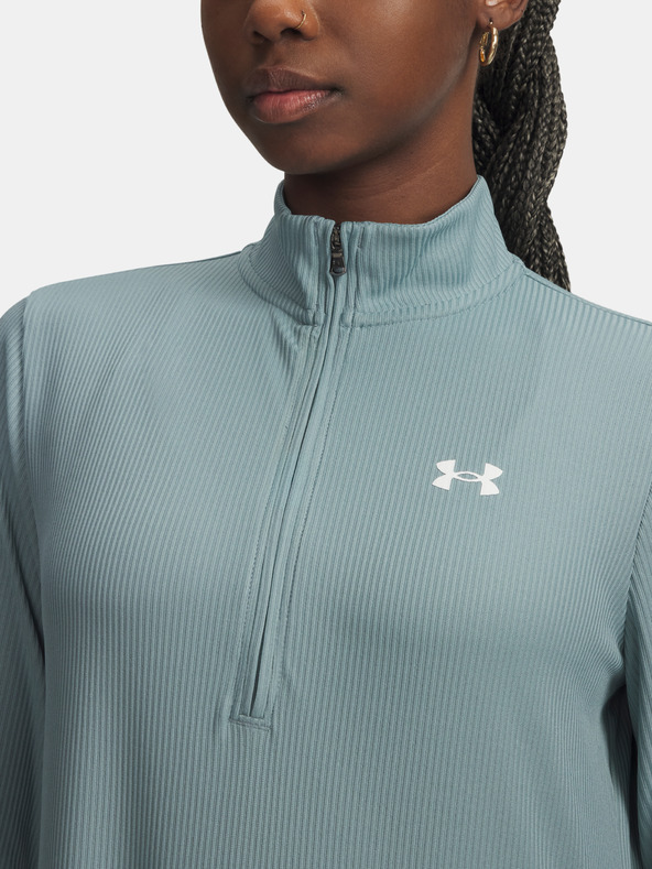 Under Armour Дамска тениска Under Armour Tech Rib 1/2 Zip-GRN
