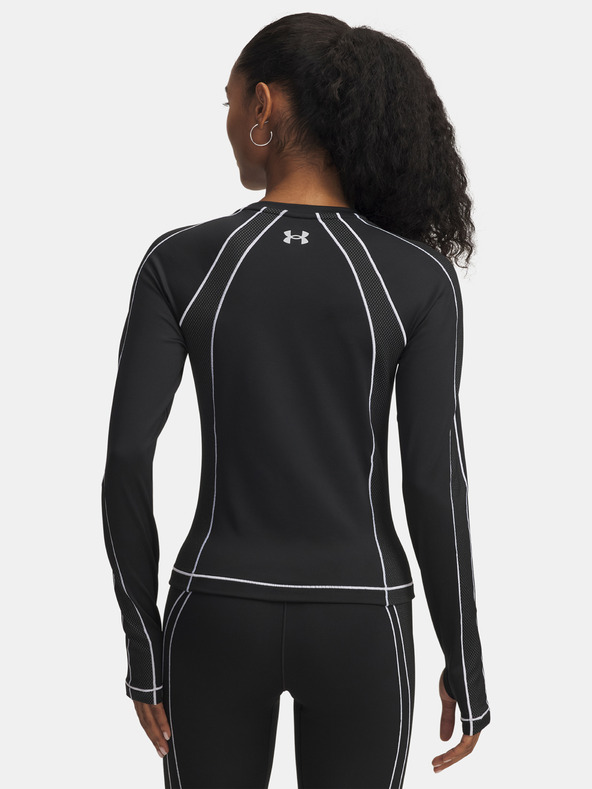 Under Armour Дамска тениска Under Armour UA ColdGear Textured Crew-BLK