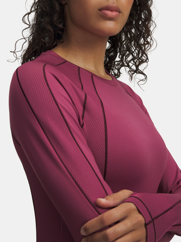 Under Armour Дамска тениска Under Armour UA ColdGear Textured Crew-RED