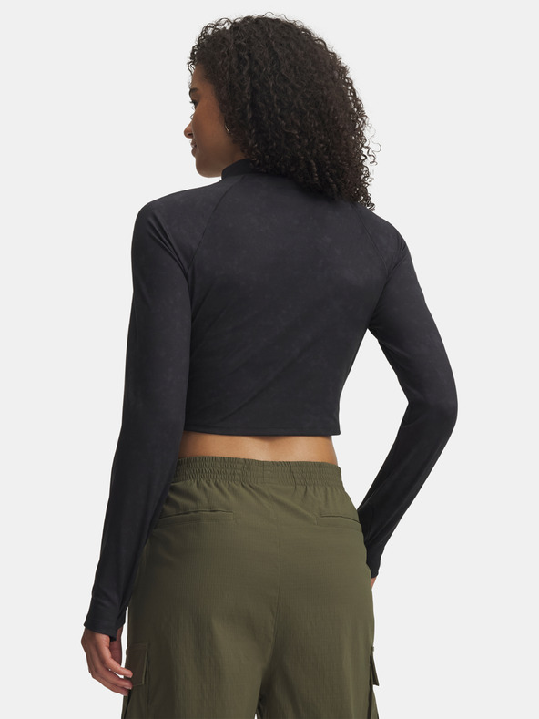 Under Armour Дамска тениска Under Armour Meridian Suede Effect LS-BLK