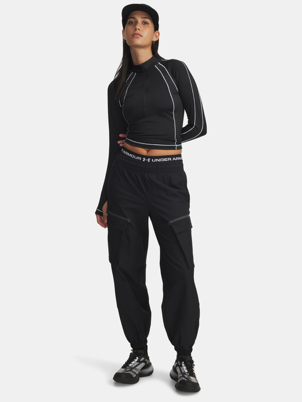 Under Armour Дамска тениска Under Armour UA ColdGear Textured 1/2 Zip-BLK