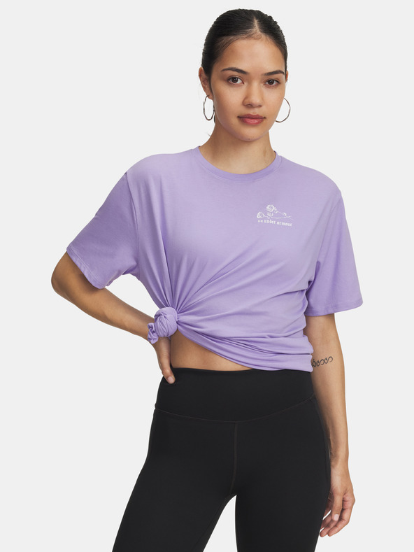 Under Armour Дамска тениска Under Armour UA Etched Roses OS SS-PPL