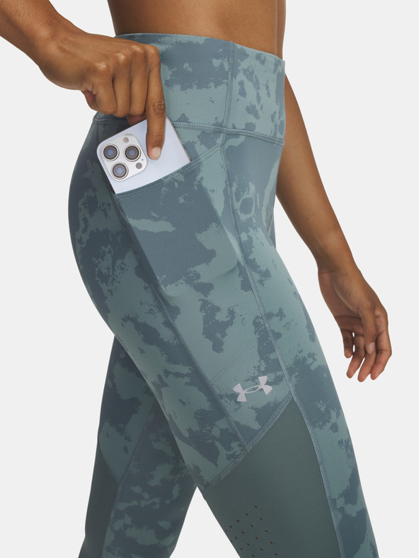 Under Armour Дамски клинове Under Armour UA Launch Ankle Print Tights-BLU