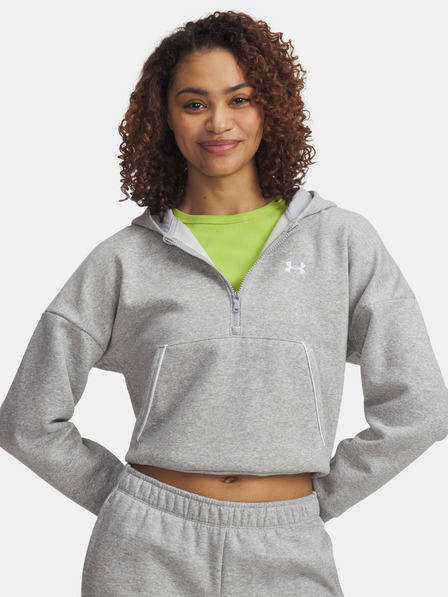 Under Armour Дамски суитшърт Under Armour Rival Flc Piped HZ Hoodie-GRY