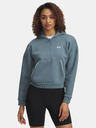 Under Armour Дамски суитшърт Under Armour Rival Flc Piped HZ Hoodie-BLU