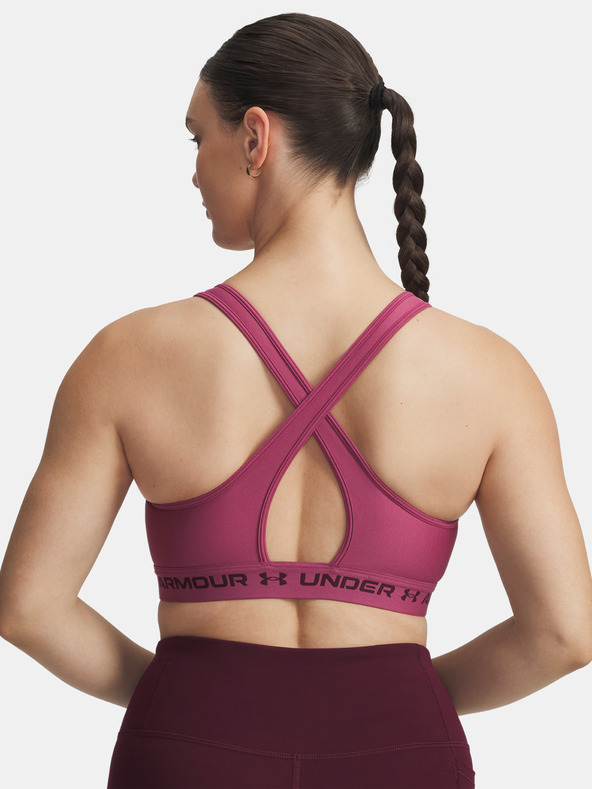 Under Armour Under Armour Crossback Mid Bra-RED - дамски сутиен