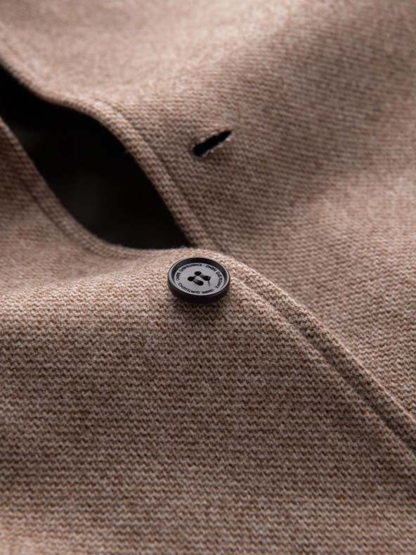 Ombre Clothing Мъжко дълго палто с меланж и качулка Ombre Clothing