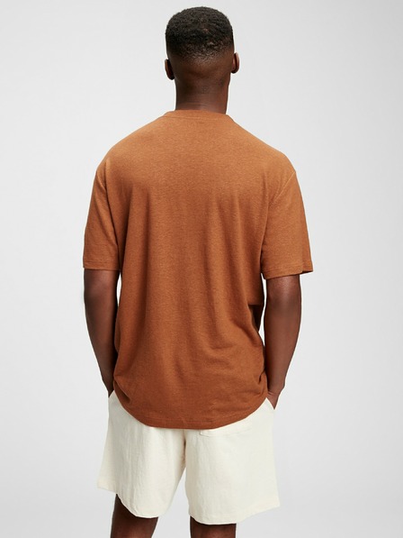 GAP Ленена тениска с къс ръкав GAP