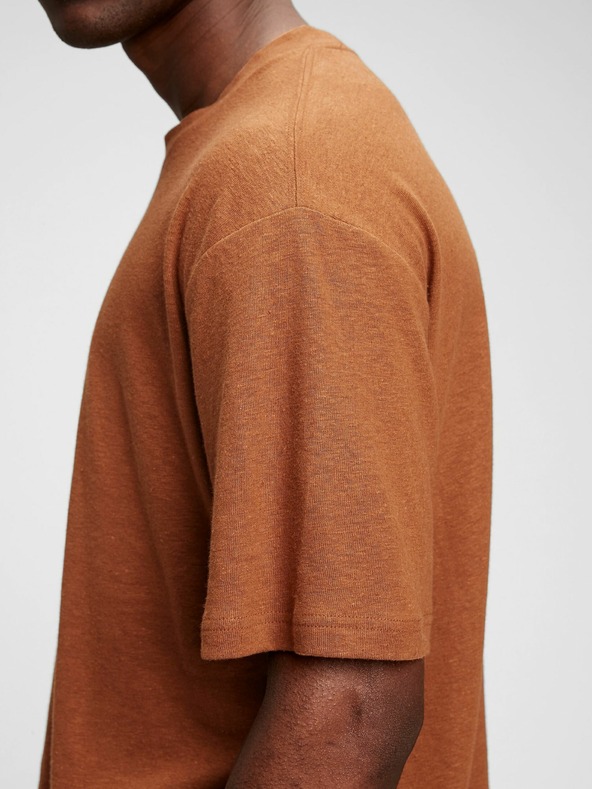 GAP Ленена тениска с къс ръкав GAP