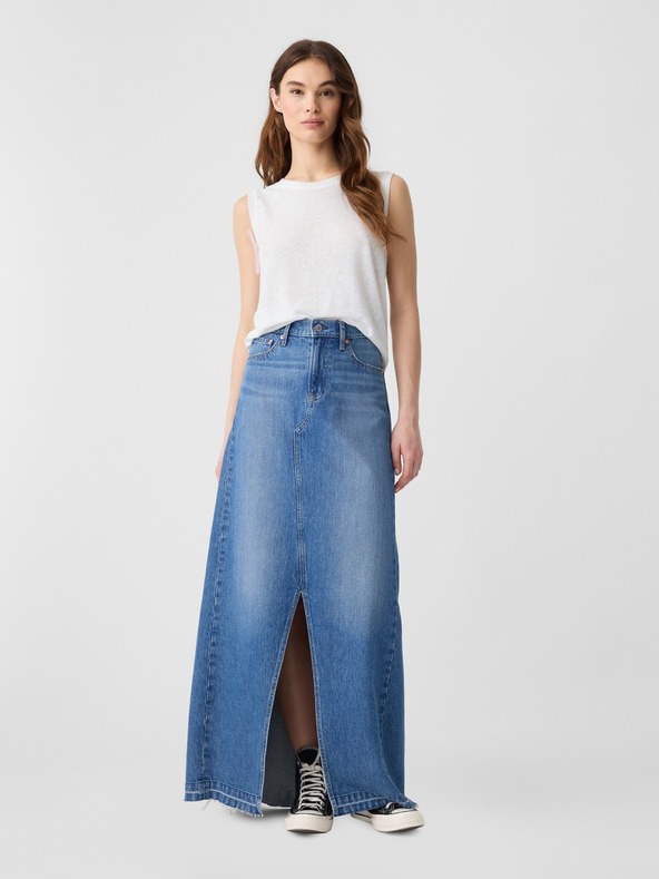 GAP Ленен топ без ръкави GAP