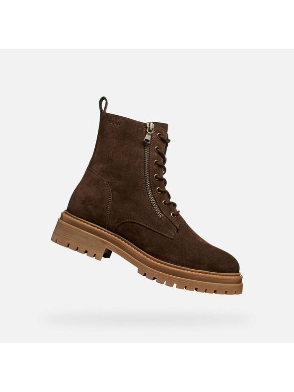 Geox Кафяви дамски анкл обувки Geox Iridea