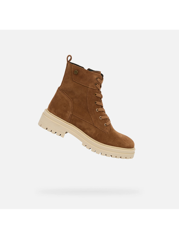 Geox Кафяви дамски анкл обувки Geox Iridea