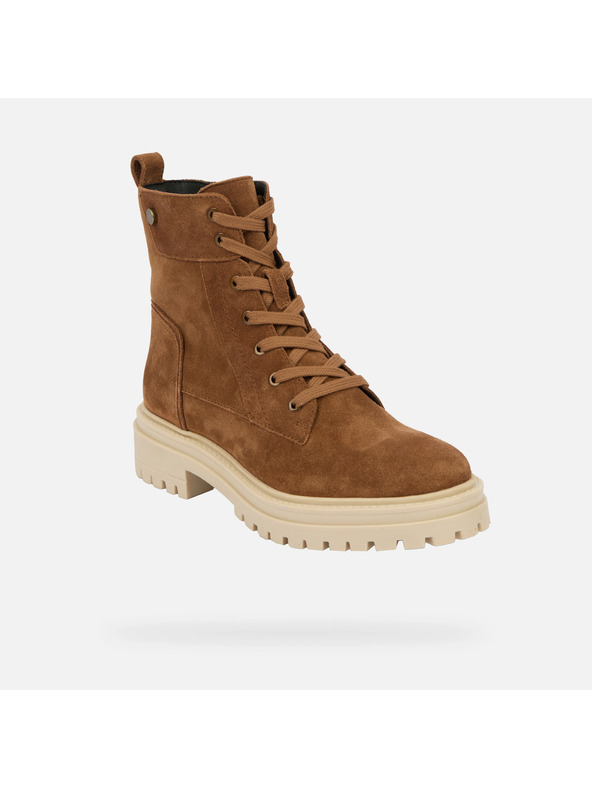 Geox Кафяви дамски анкл обувки Geox Iridea