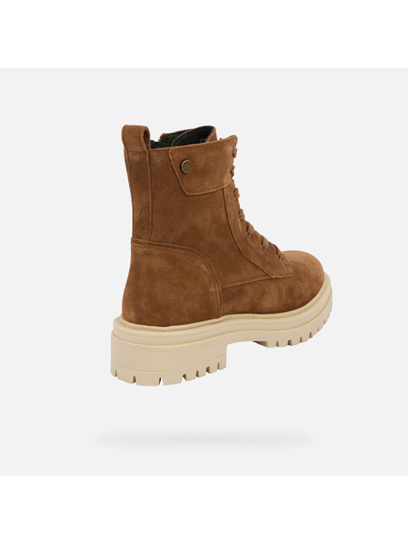 Geox Кафяви дамски анкл обувки Geox Iridea