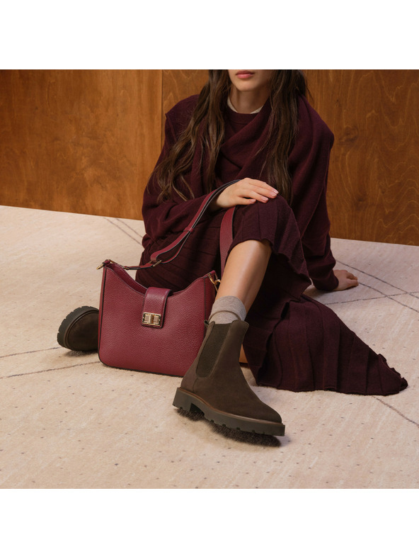 Geox Тъмнокафяви дамски боти Geox Norize