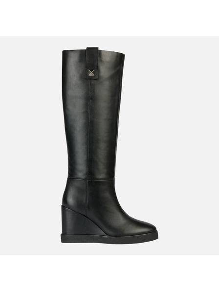 Geox Черни дамски ботуши Geox Wedge