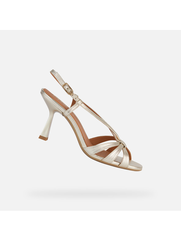 Geox Сребристи дамски обувки на ток Geox Eraklia R 80