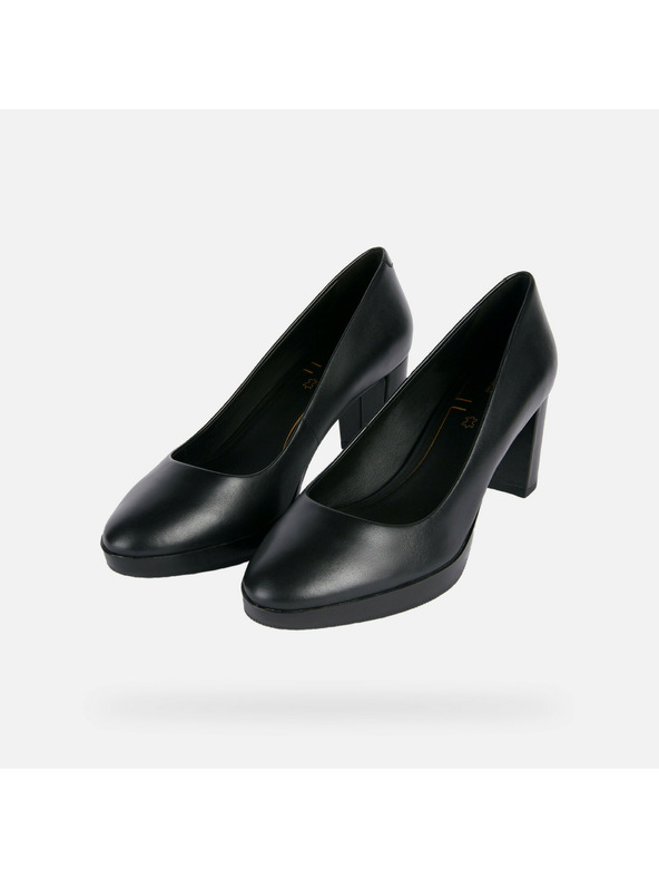 Geox Черни дамски обувки с висок ток Geox Walk