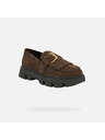 Geox Тъмнокафяви дамски мокасини Geox Vilde